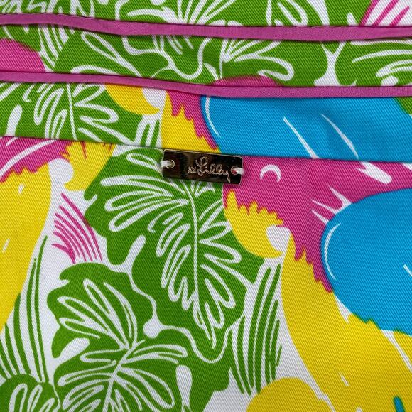 LILLY PULITZER Skirt 12 Parrot Bird Floral Skort Golf Tennis Stretch Cotton - Picture 6 of 14